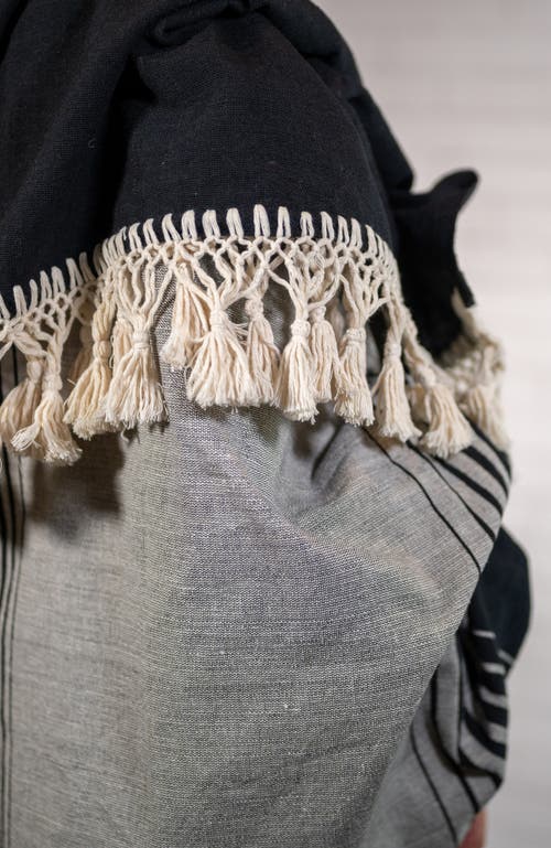 Verve Culture Mexican Blanket In Black And White