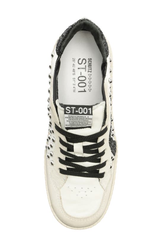 Shop Schutz St-001 Rock Sneaker In White/ Black/ Pearl