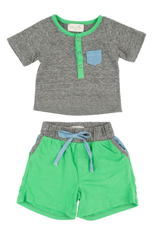 Miki Miette Jax Henley T-Shirt & Colorblock Shorts Set Ipanema at Nordstrom,