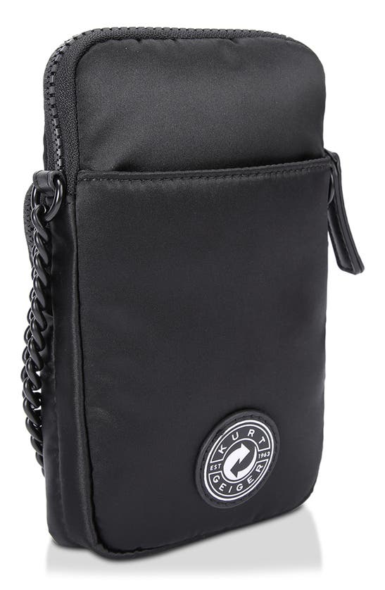 Kurt Geiger Quilted Crossbody Bag In Charcoal
