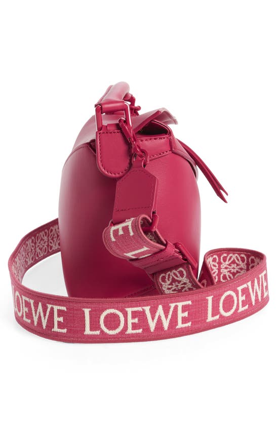 LOEWE Puzzle Edge Bag In Satin Calfskin Small Ruby Red Glaze