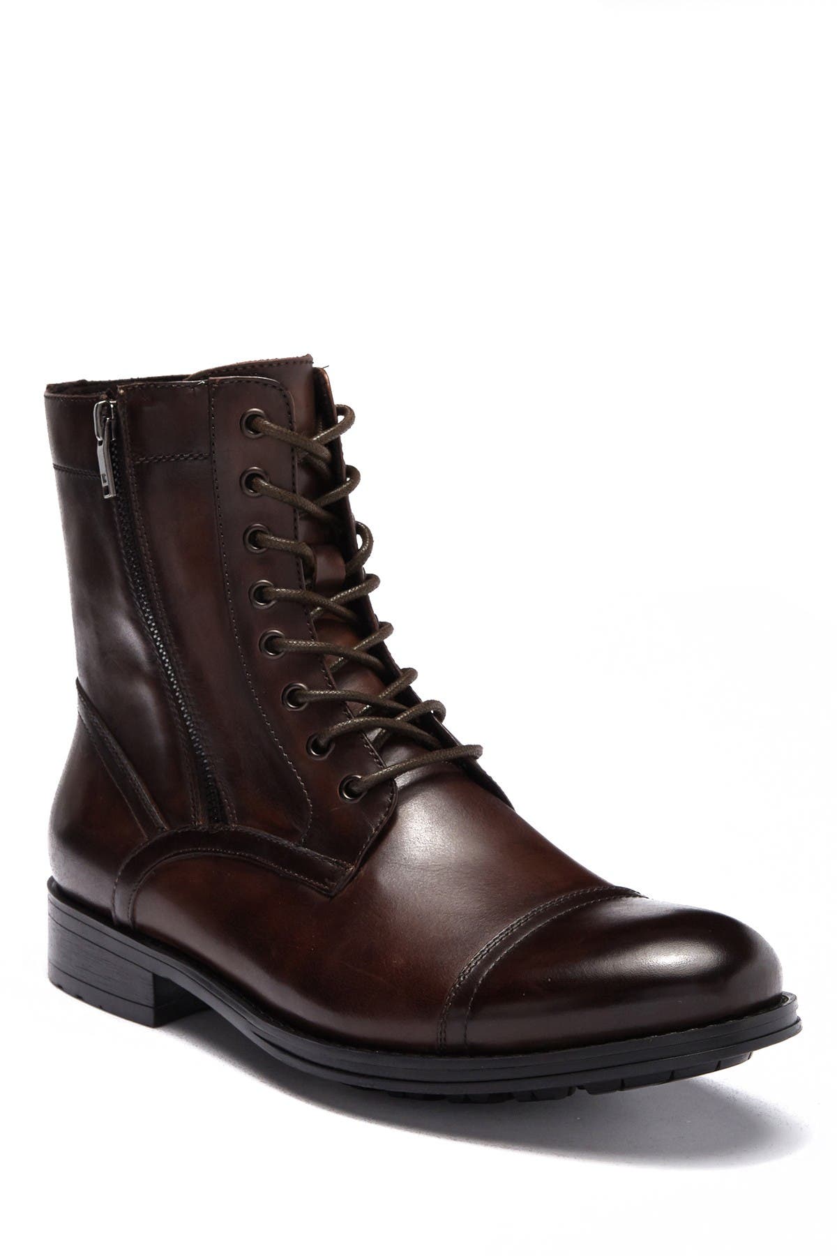 hugh cap toe lace up boot