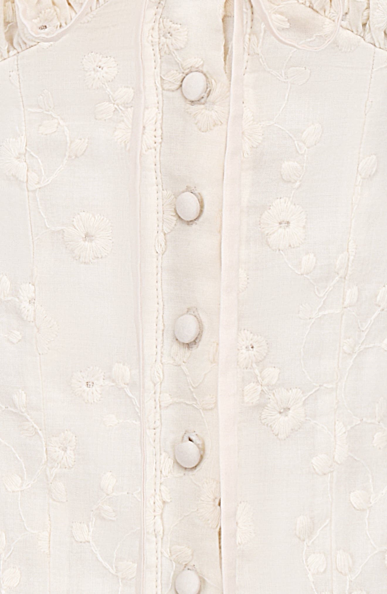 white broderie peplum top