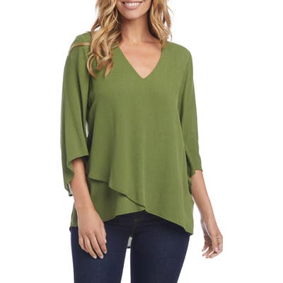 Karen Kane Layered Top, Green