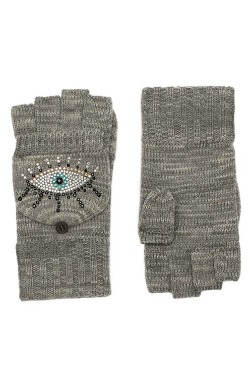 KURT GEIGER KURT GEIGER LONDON EVIL EYE CONVERTIBLE CRYSTAL EMBELLISHED MITTENS