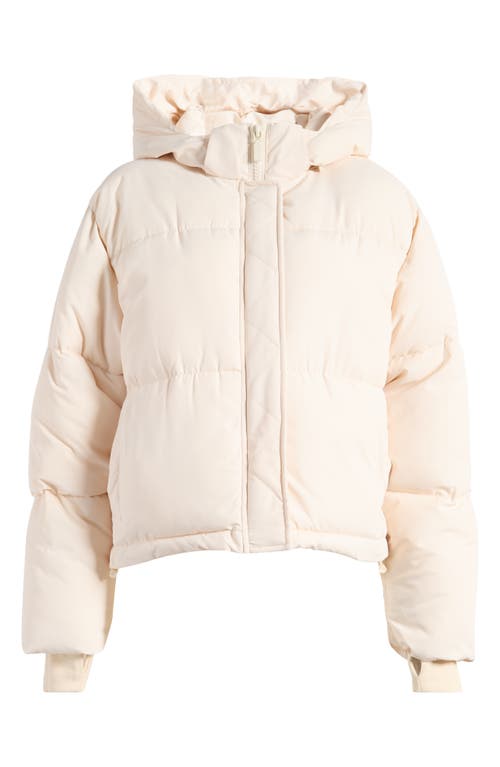 Shop Florence By Mills Hooded Short Puffer Jacket In Whitecap Grey