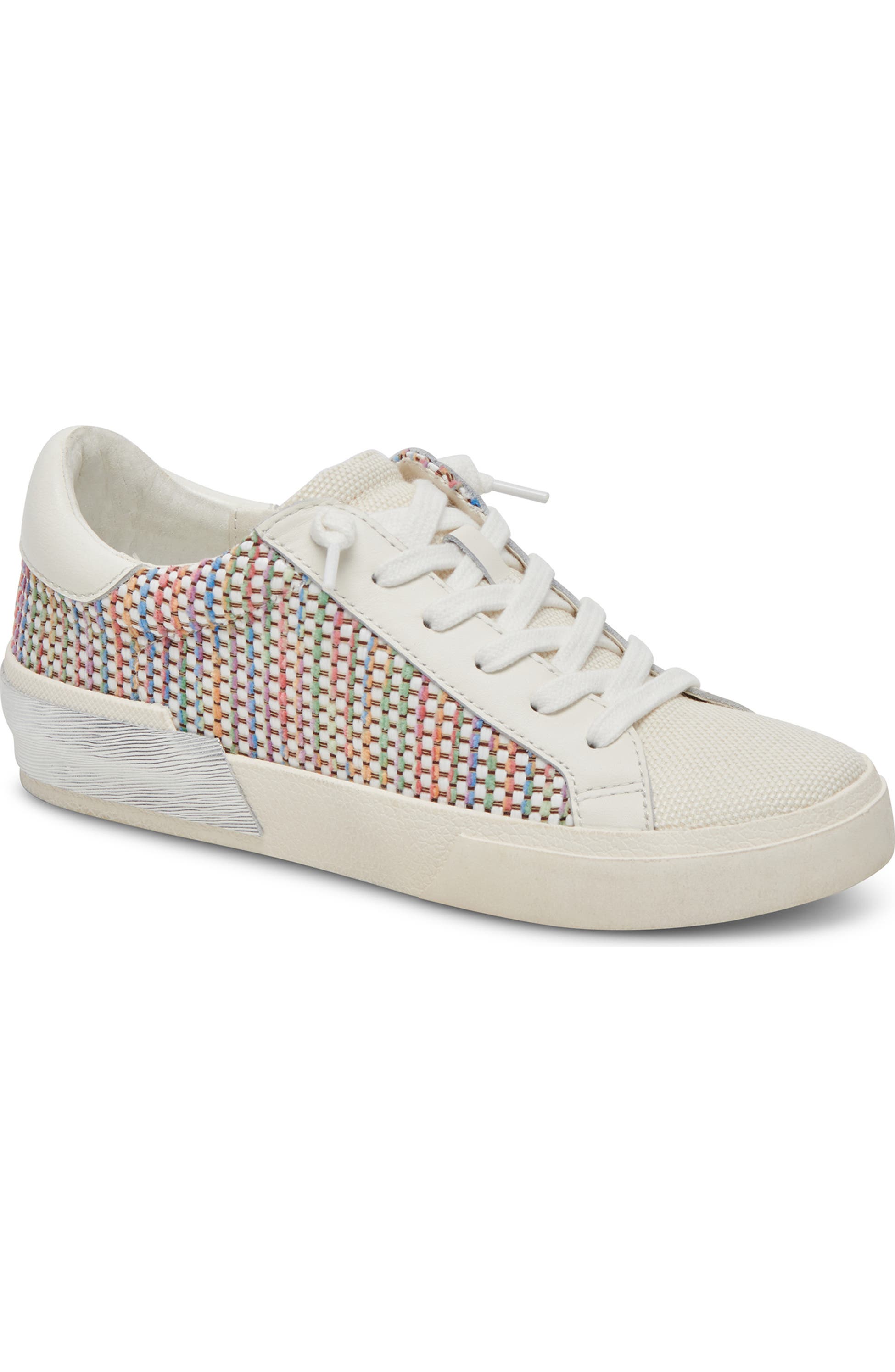 Dolce Vita Zina Pride Sneaker, Main, color, White Multi Raffia - clothes for pride