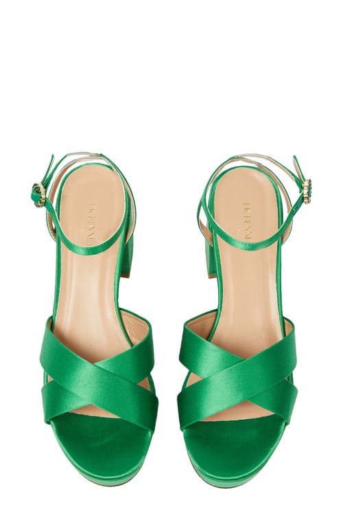 Lk Bennett Amie Platform Sandal In Green-emerald