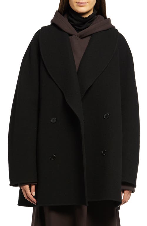 The Row Polli Virgin Wool Blend Double Breasted Jacket in Black at Nordstrom, Size Medium