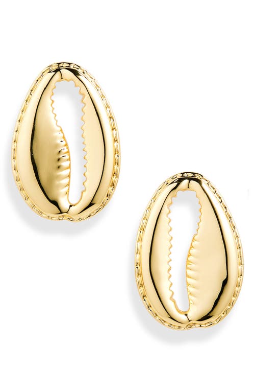 Éliou Concha Statement Stud Earrings in Gold