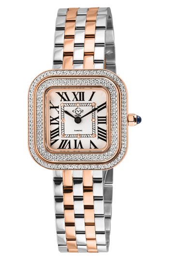 Gv2 Bellagio Diamond Swiss Bracelet Watch, 30mm In Gold
