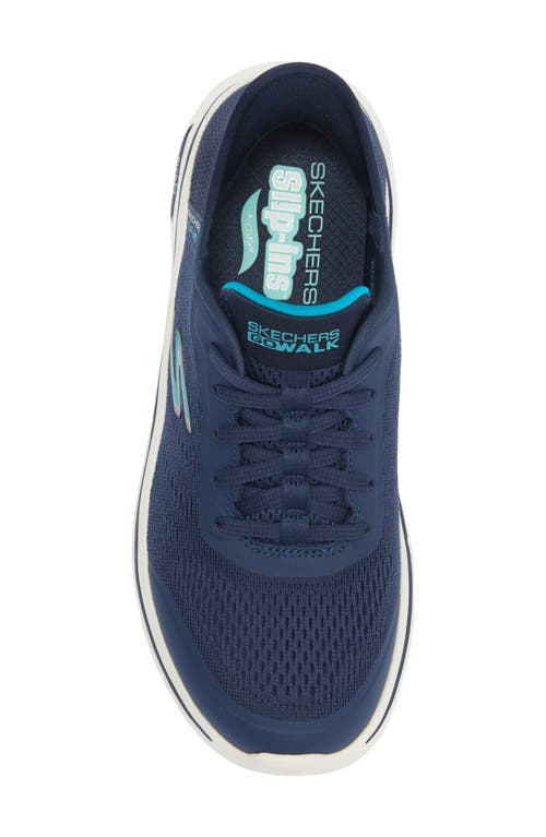 Shop Skechers Go Walk Arch Fit 2.0 In Navy/aqua