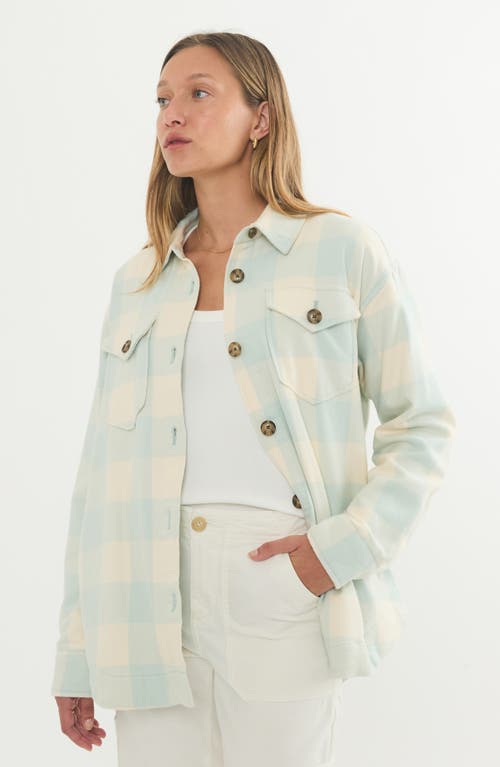 Marine Layer Flannel Shacket In Seafoam