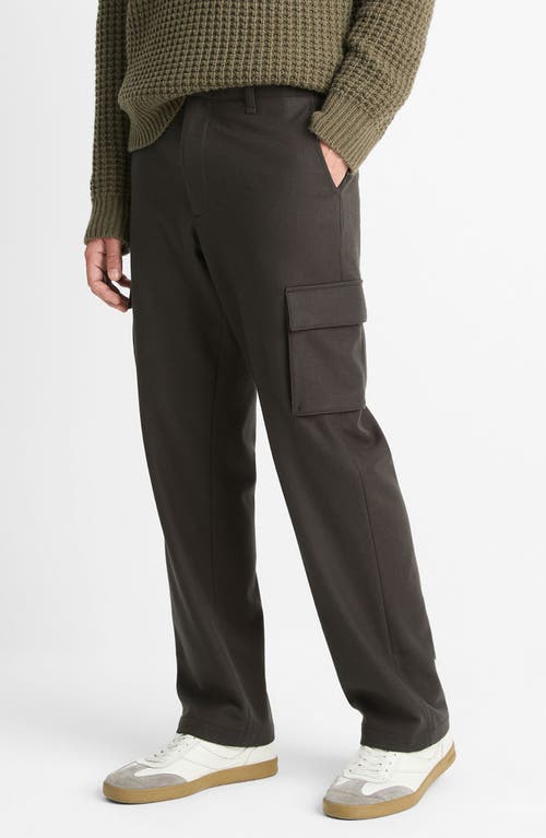 Shop Vince Wool Blend Flannel Cargo Pants In Carbon