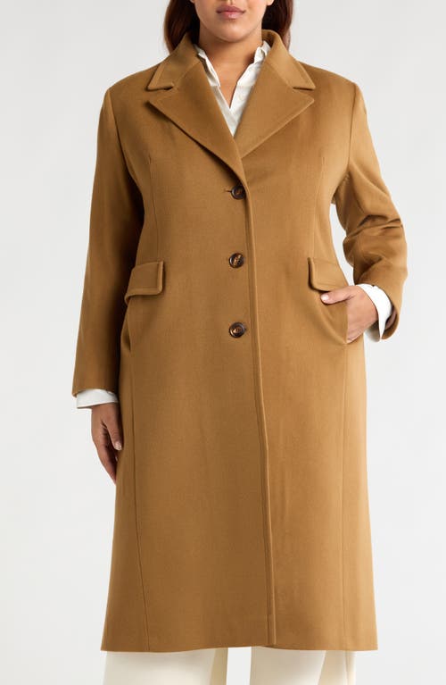 Fleurette Holland Longline Wool Coat In Vicuna
