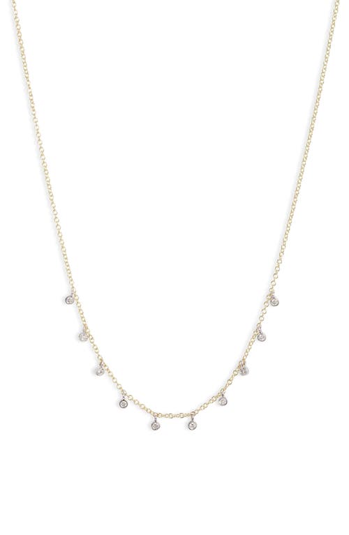 Meira T Diamond Shaker Frontal Necklace in Diamond/Gold at Nordstrom, Size 18