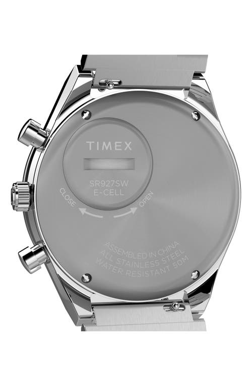 Timex Q  Chronograph Quartz Blue Dial Men's Watch Tw2w51600 In Stainless Steel