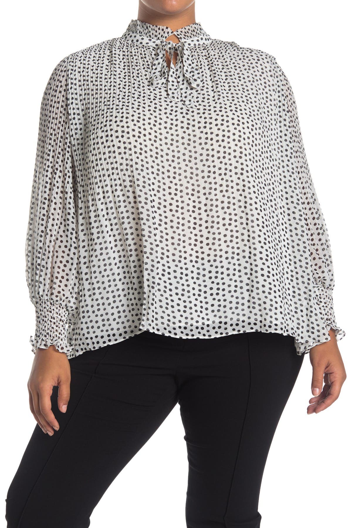 polka dot blouse plus size