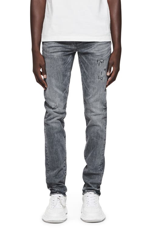 PURPLE BRAND Abrasions Skinny Jeans Grey at Nordstrom,