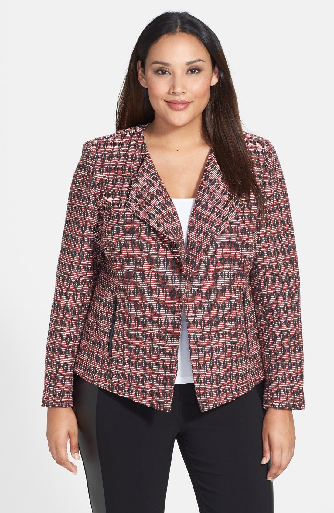 Sejour Jacquard Jacket (Plus Size) Nordstrom