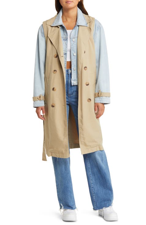 Denim & Twill Trench Coat