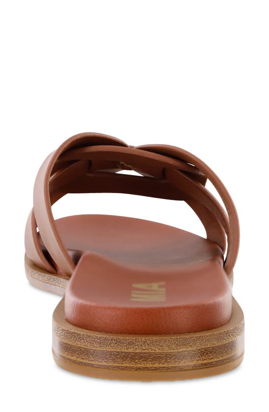Mia Poliana Slide Sandal In Cognac