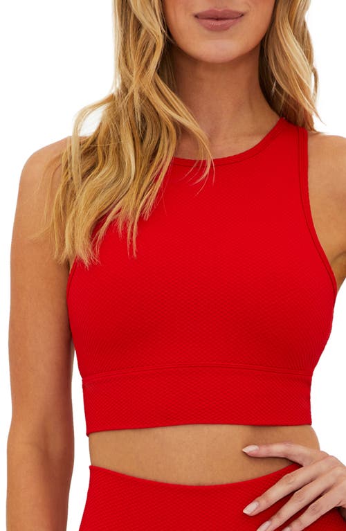 Beach Riot Azalea Crossback Crop Tank in Merry Red at Nordstrom, Size X-Small