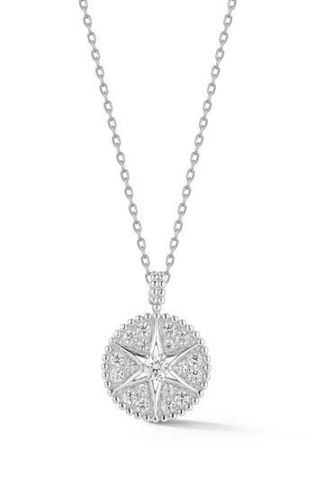 Sphera Milano Cz Star Pendant Necklace In Silver