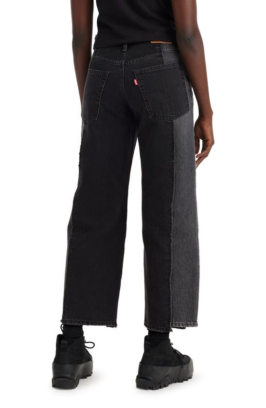Levi's Recrafted Crop Baggy Wide Leg Dad Jeans In In The Fifth Dimension