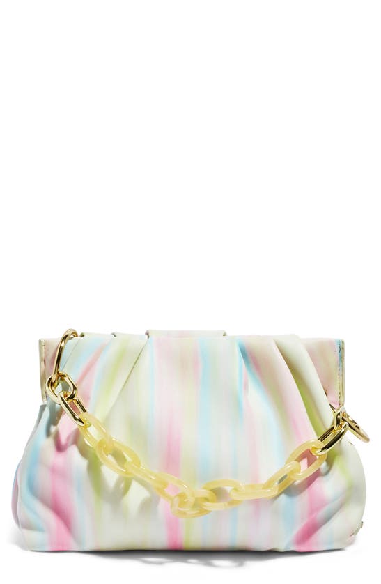 House Of Want Chill Vegan Leather Frame Clutch In Sunset Stripe