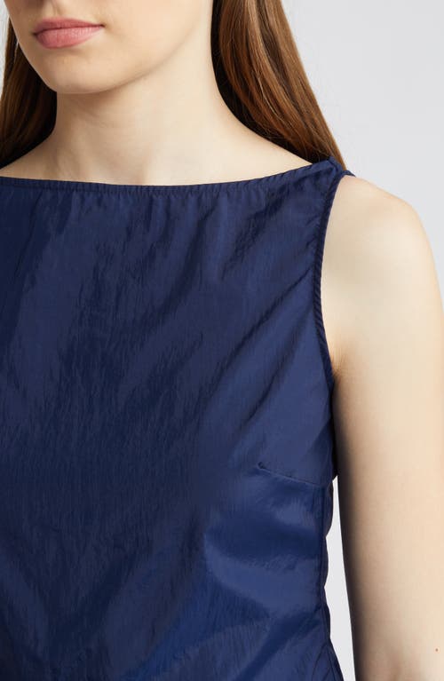 Coming Of Age X Liberty London Heidi Rose Print Trim Nylon Top In Navy/heidi Rose Blue