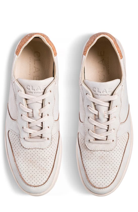 Shop Clae Malone Sneaker In Distressed Leather Cork