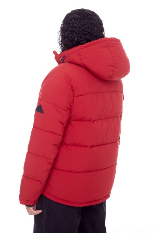Alpine North Forillon Plus Women's Vegan Down (recycled) Short Quilted Puffer Jacket (plus Size) In Deep Red