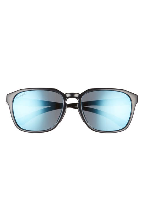 Smith Contour 56mm Polarized Square Sunglasses In Black/blue Mirror