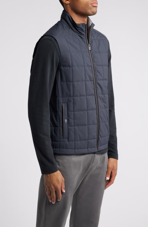 Shop Johnston & Murphy Box Quilt Vest In Navy