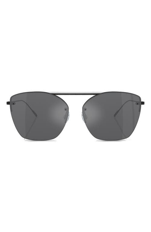 Oliver Peoples 61mm Irregular Sunglasses in Matte Black at Nordstrom