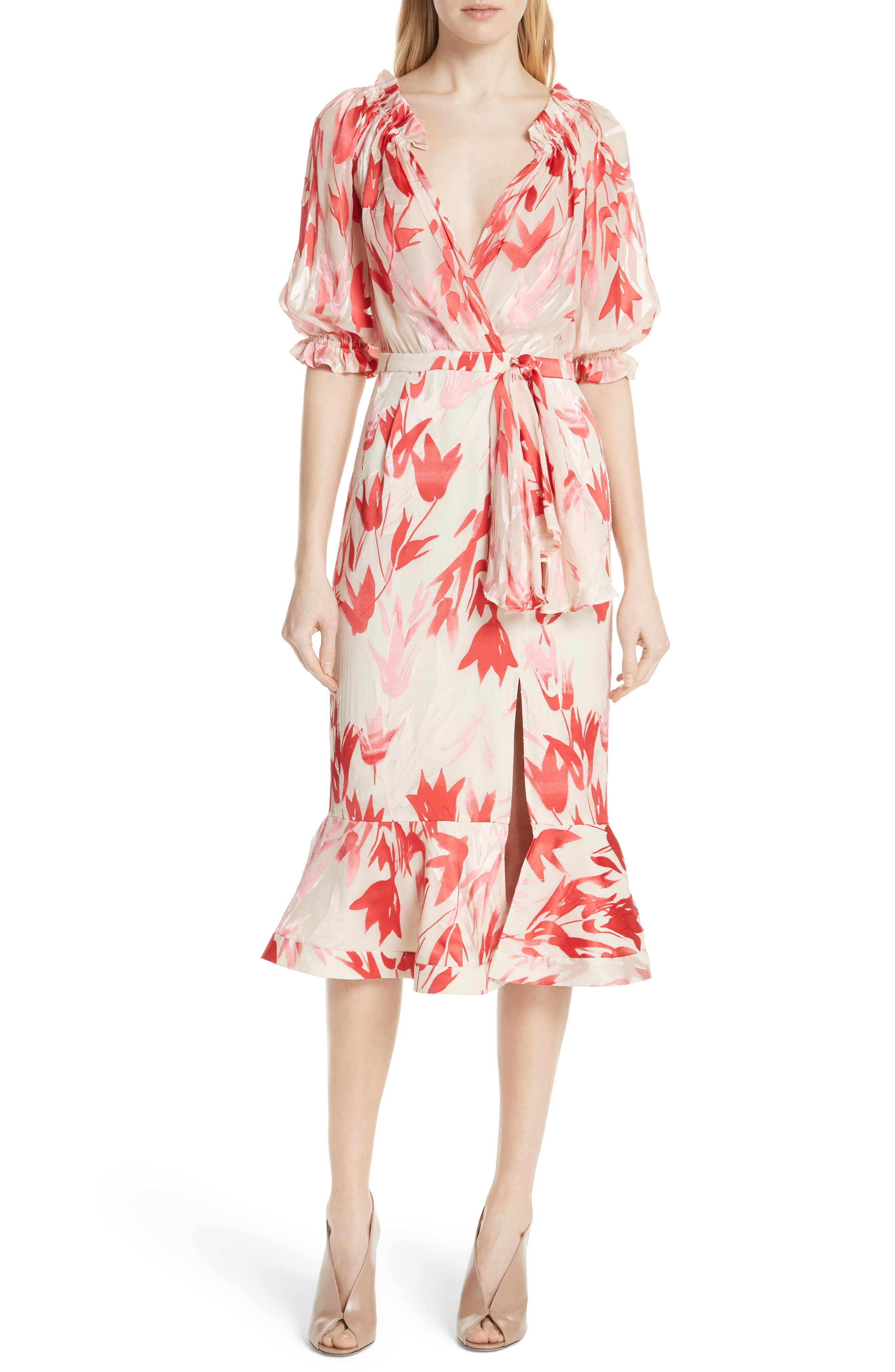 saloni olivia dress white