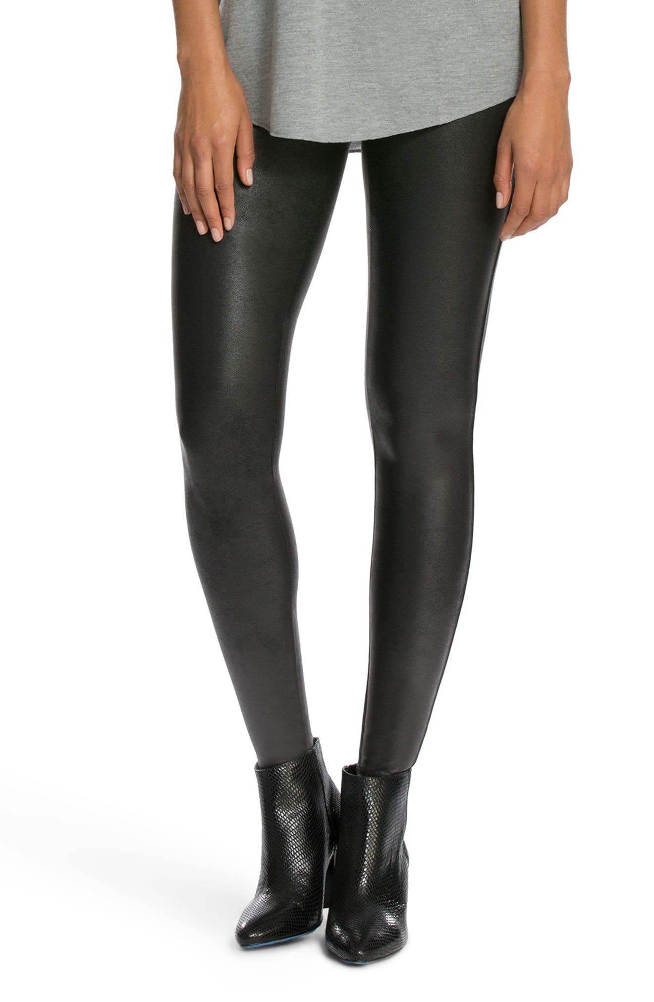black leather leggings for women