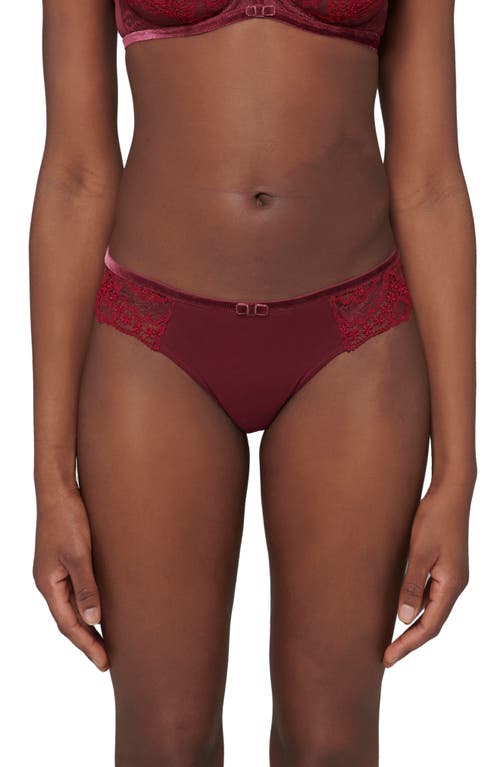 Simone Perele Scenario Tanga In Spinel Red