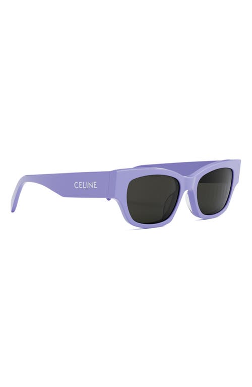 Shop Celine Monochroms 54mm Cat Eye Sunglasses In Shiny Lilac/smoke