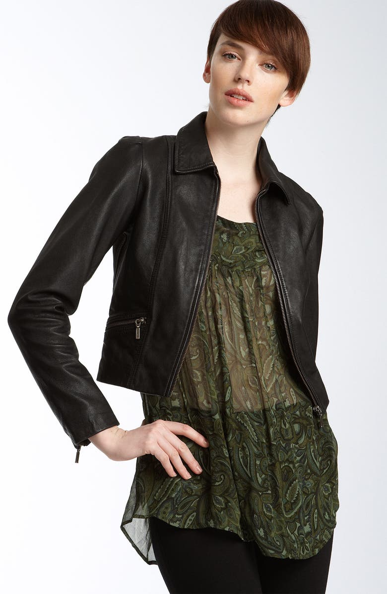 Winter Kate Crop Leather Jacket | Nordstrom