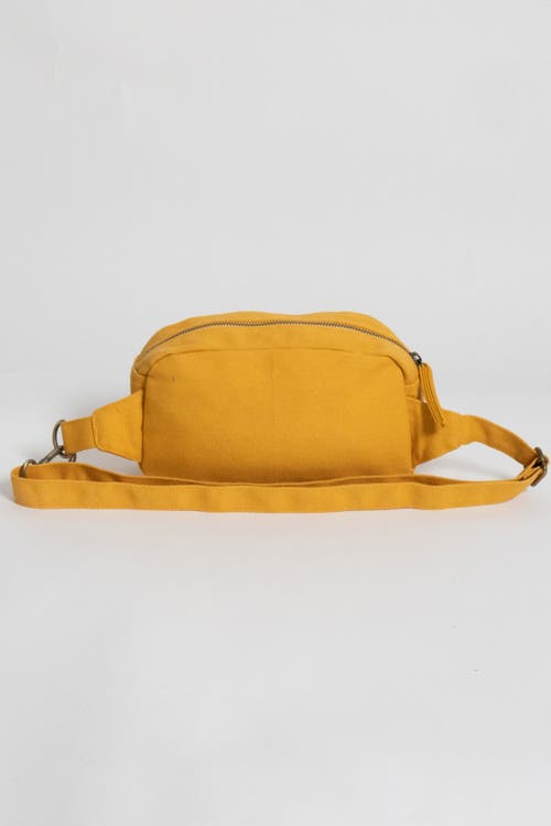 Shop Terra Thread Organic Cotton Sling Belt Bag In Mustard Yellow