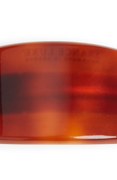 France Luxe Oval Ponytail Barrette In Tortoise