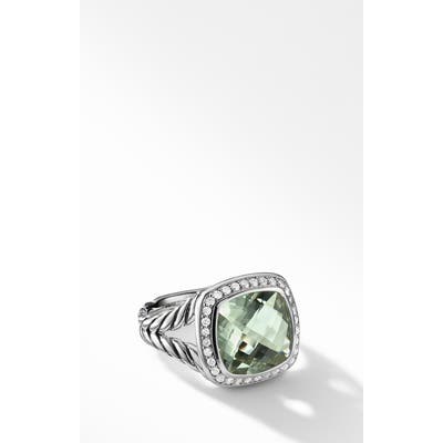 David Yurman Albion Prasiolite & Diamond Ring