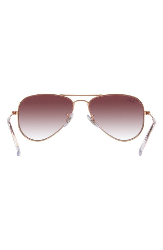 Shop Ray Ban Ray-ban Junior 52mm Aviator Sunglasses In Rose Gold