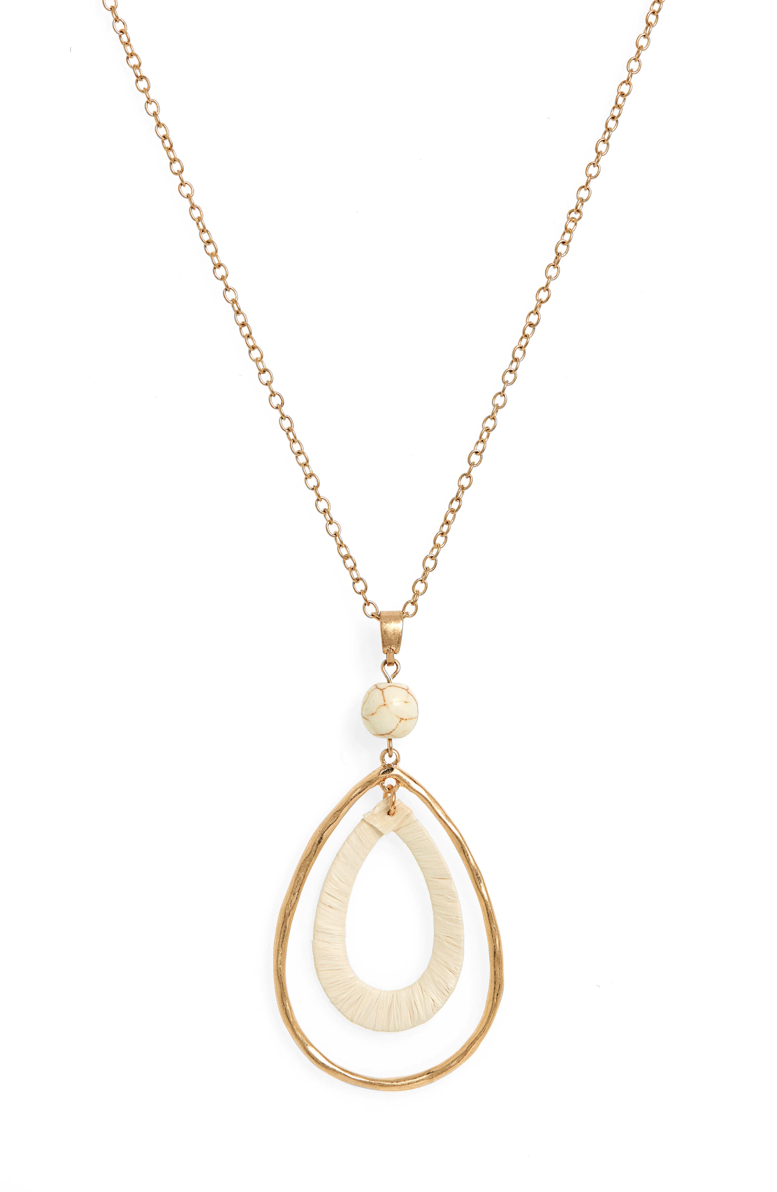 Canvas Jewelry Wrapped Teardrop Pendant Necklace Nordstrom