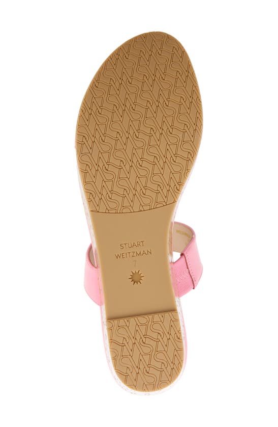 Stuart Weitzman Boardwalk Flat Wedge Slide Sandal In India Pink