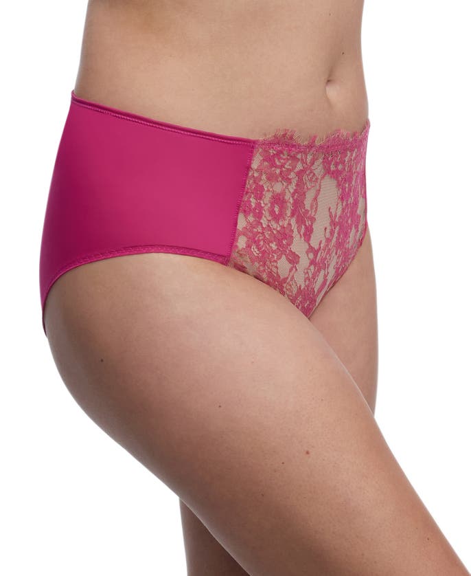 Skarlett Blue Entice Front Lace Brief In Goji/terracotta
