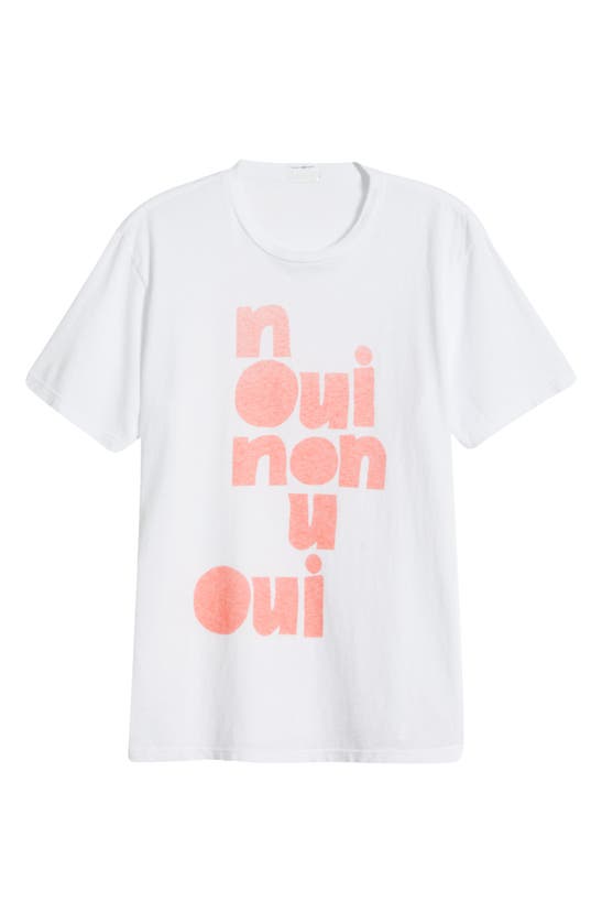 Shop Mother The Rowdy Cotton Graphic T-shirt In Oui Non