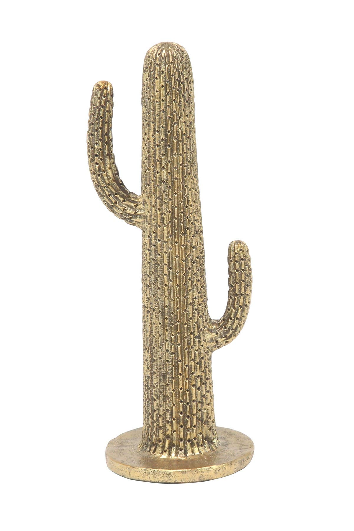 Willow Row Gold Polystone Eclectic Cactus Sculpture Set Of 2 Nordstrom Rack